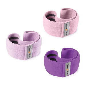 PurAthletics Fitness Bands with 3 Resistance Levels - 3 Pack
